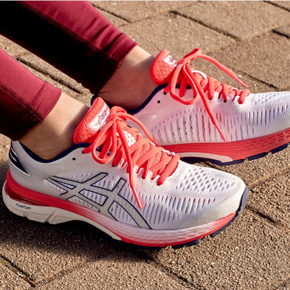 ASICS Women's Running Shoes - White and Pink